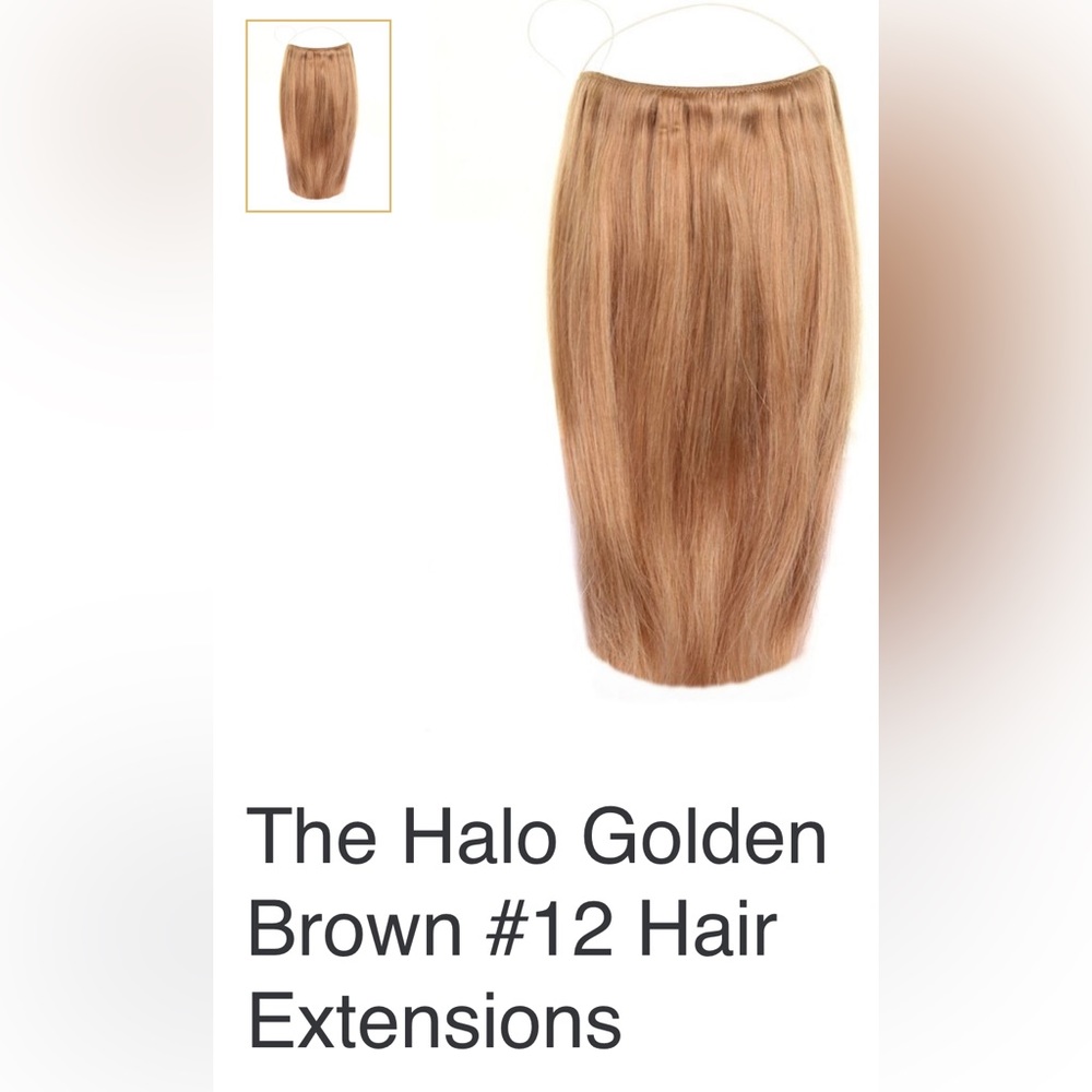 Authentic Halo Luxury Hair Extensions item 119 16” Golden Brown12 FREE SHIPPING